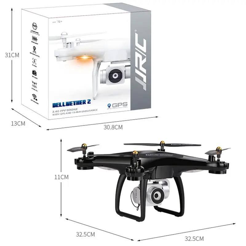  JJR/C H68G GPS Drone Camera 1080P HD 5G Wifi FPV Quadrocopter Compass Auto Follow RC Helicopter Pro