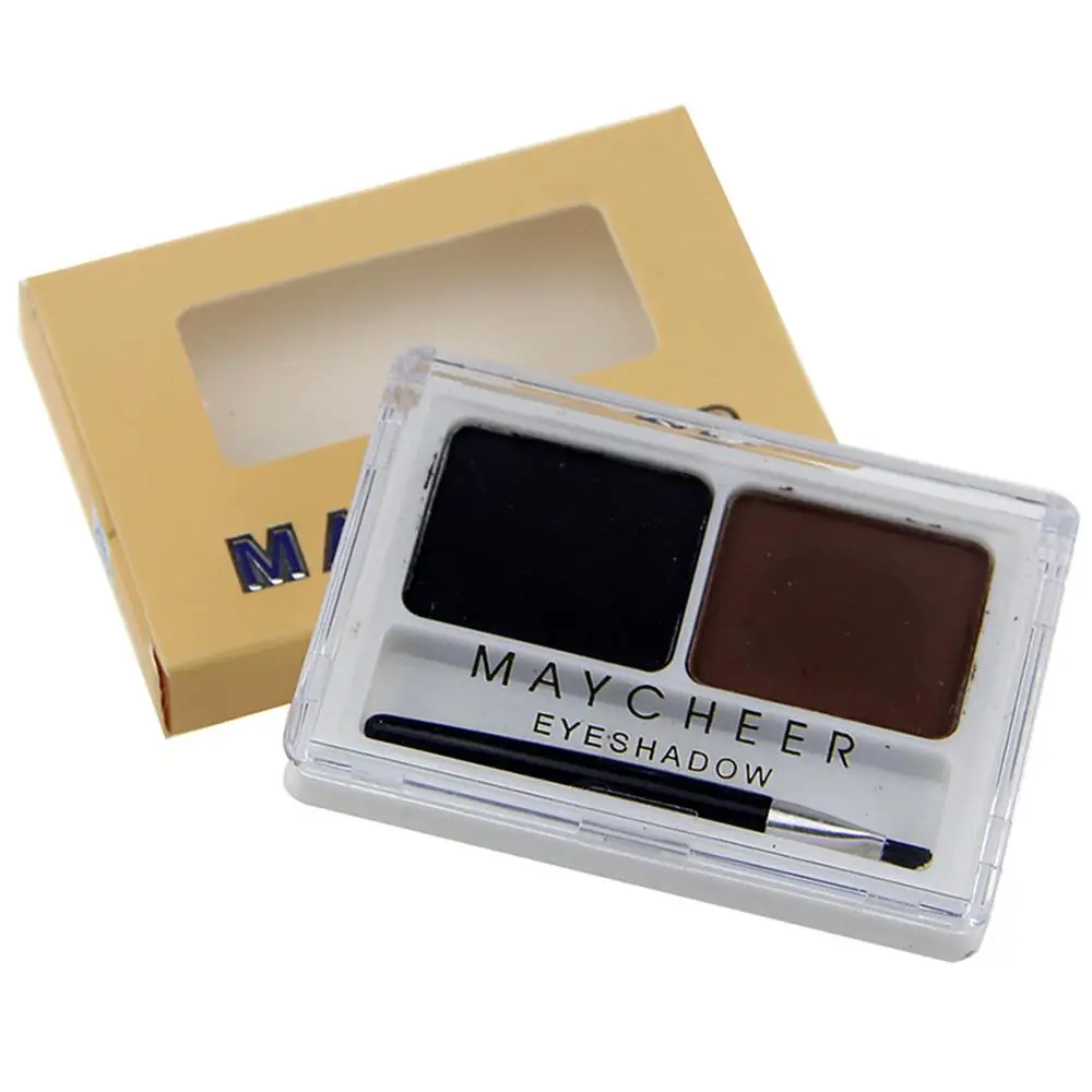 

2 Colors Professional Eyebrow Powder Palette Shading Brush Makeup Eyebrow Cosmetic Kit Women Lady Beauty