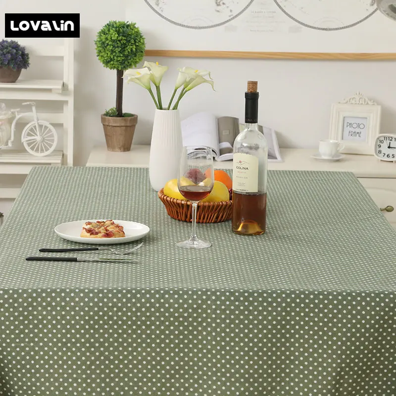 Lovalin Dot Plaid Table Cloth Dinner Rectangular Antiderapant Tablecloth Home Kitchen Tischdecke Decor Stripe Table Cover