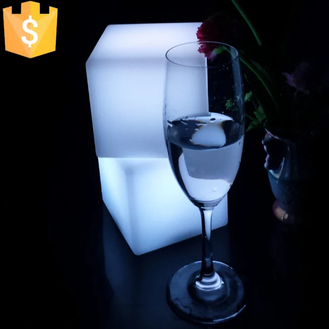 13CM LED square night light glowing decorative led cube lumineux for table lamp/room mood light decorative 10pcs