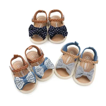 

Stylish Summer Girl Shoes Canvas Bow Soft Sole PU Baby First Walkers Fashion Toddler Moccasins Prewalkers
