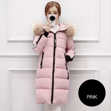 2017 Top Brand New Parkas Female Women Winter Coat Thickening Cotton Jacket Outwear Fashion Long Coat Colors Oversize