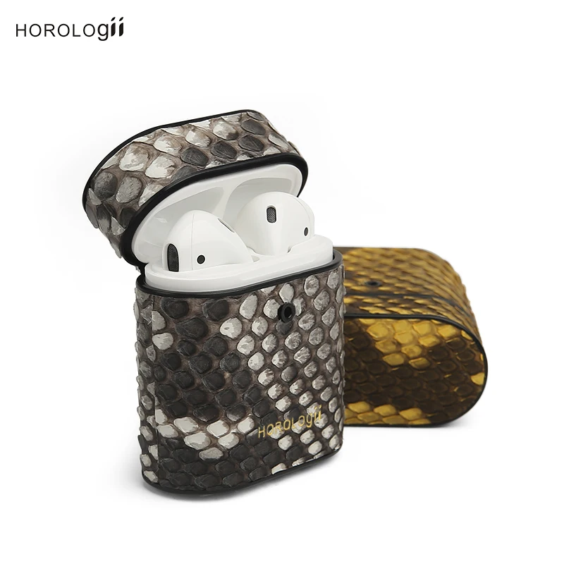 

Horologii Free PERSONALIZED Python Skin Case for AirPods Cover luxury products gift dropship