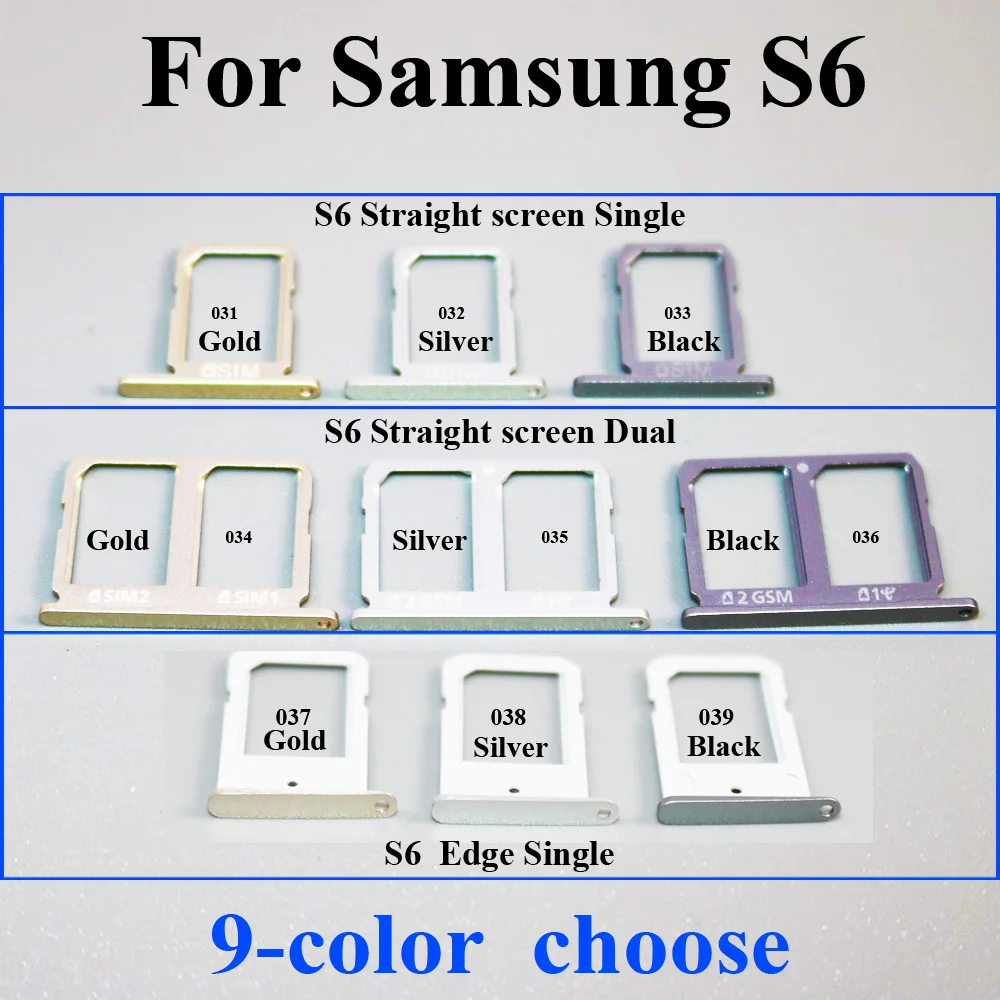 

1pcs SIM Card Holder Sim Tray For Samsung Galaxy S6 G920 S6 edge G925 Sim Card Slot Tray Holder