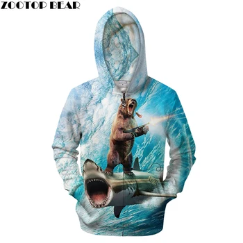 

Anime Bear 3d Hoodies Men Hoody Funny Sweatshirts Zip Tracksuits Zipper Coat Pullover Hoodie Streetwear Drop Ship ZOOTOP BEAR
