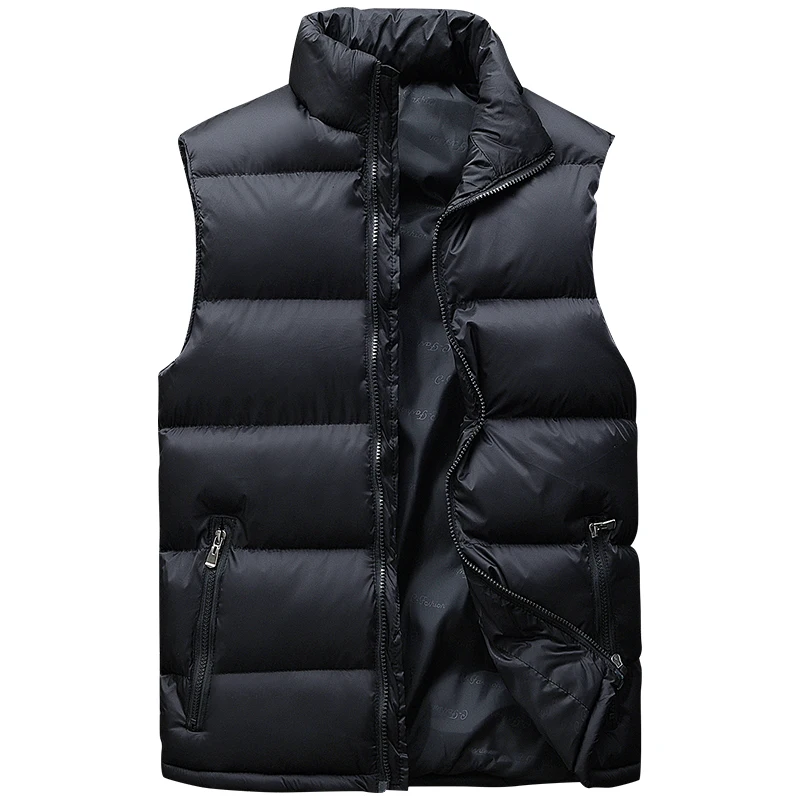 Waistcoat Men Autumn Winter Jacket Waistcoat Male Sleeveless Waterproof Coat Overcoat Thicken Warm Vests Homme Plus Size L-8XL
