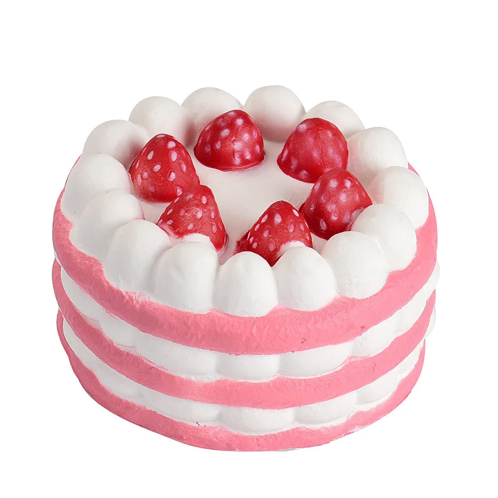 

2018 Cute Strawberry Cake Bread Ice Cream Kid Toys Squishy Squeeze Toy Slow Rising Relieves Stress Anxiety Attention To Adult