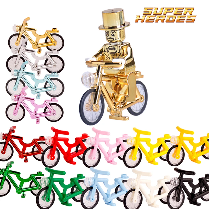 

1PC New Bike Figures 14 Styles Bike diy figures DIY Super Heroes Building Blocks Sets Model Bricks Kids Children Toys Xmas Gift