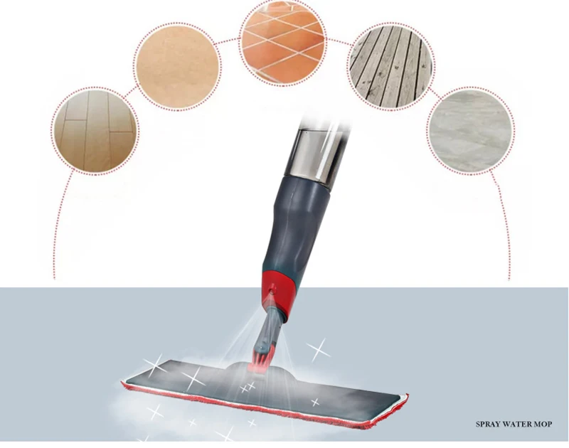 Ручная плоская Швабра-распылитель Влажная и сухая двойного назначения гибкий поворотный для пола Швабра-спрей бытовые швабры для чистки