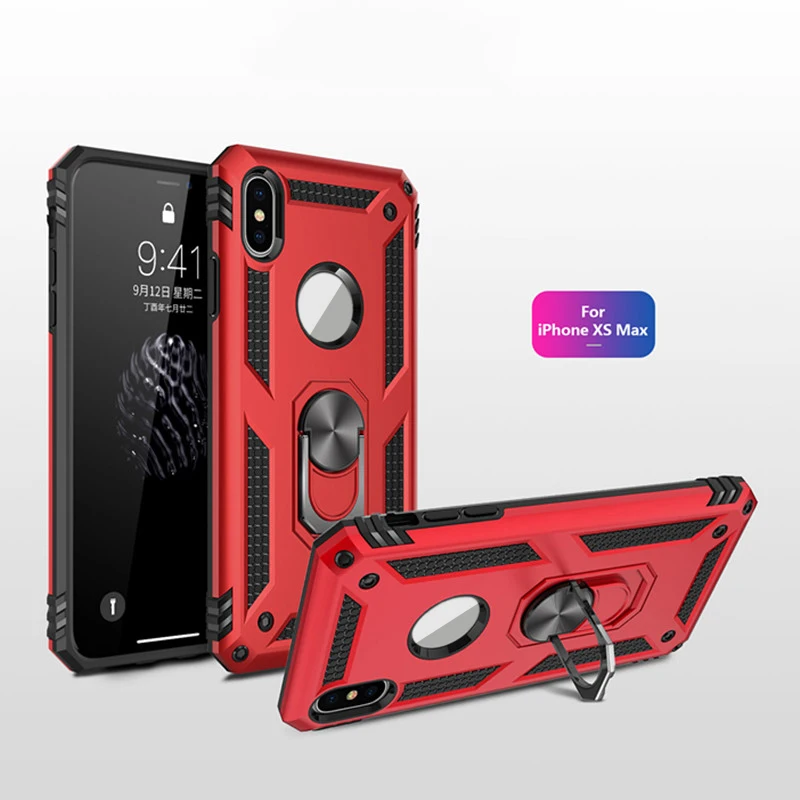 

Kickstand for iPhone Case Cover for Apple iPhone 6 7 8 6s plus x xr xs max Protection Gravity Shockproof Magnetic Case Caratula
