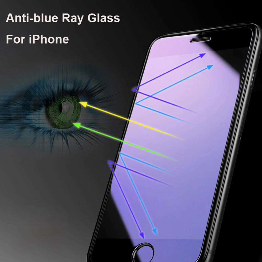 ZLNHIV анти синий свет для iphone XS MAX закаленное стекло X XR 7 8 plus 6 6S 5 5S SE 5C защиты экрана