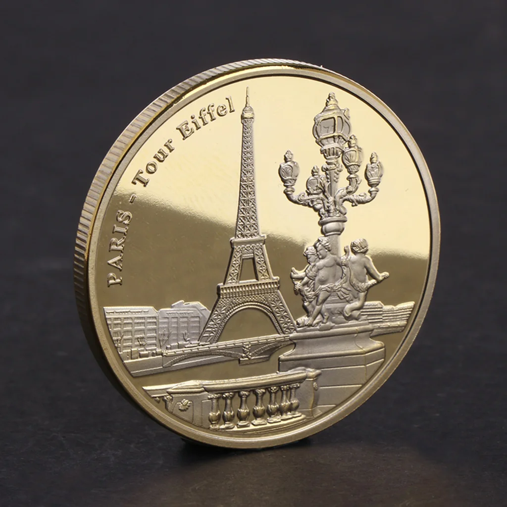 Pretty Commemorative Coin Paris Tower Building Collection ...