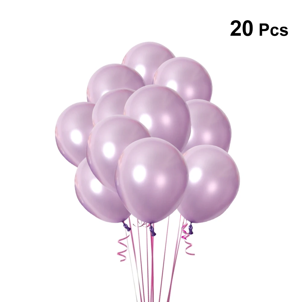 Silver Party Supplies 20pcs 10inch Latex Balloons Party Thickened