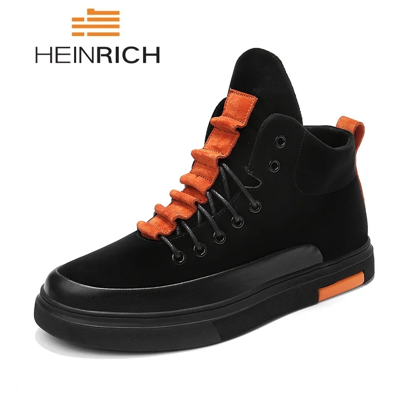 

HEINRICH Sneakers Men Winter High Quality Man Casual Leather Shoes Comfortable Men Fashion Shoes Sapato Masculino Zapatos Hombre