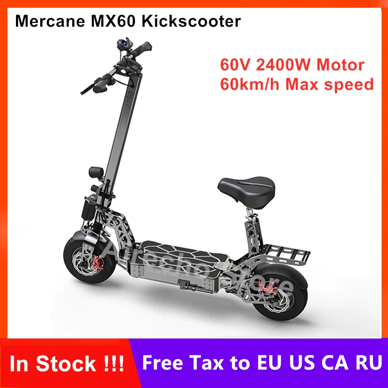 

2019 Latest Mercane MX60 Kickscooter Smart Electric Scooter 2400W 10 / 20AH 60km/h 11" Tire Dual Brake Foldable Hover Skateboard
