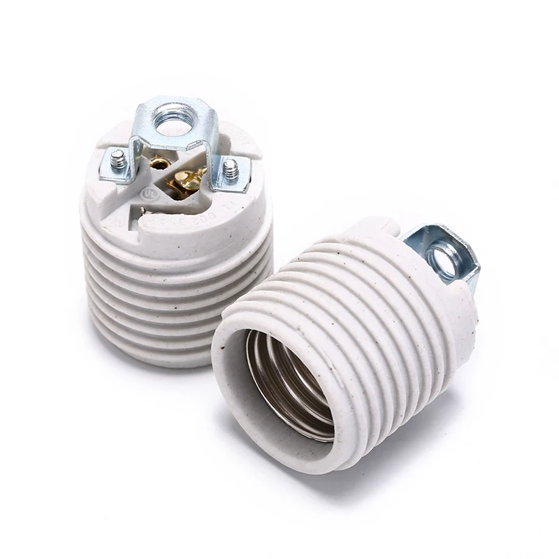 Converter Cap Base Ceramic E26 Bulb Socket E26 Lamp Base Screw Socket Ceramic Heat Lamp Fitting Light Bulb Lamp Holder Adapter