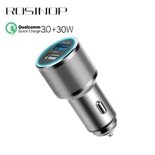 Special Offers Rosinop Aluminium 36W Quick Charge 3.0 Car Charger USB Fast Charging For iphone samsung xiaomi carregador Dual USB Charger Special Offers Rosinop Aluminium 36W Quick Charge 3.0 Car Charger USB Fast Charging For iphone samsung xiaomi carregador Dual USB Charger