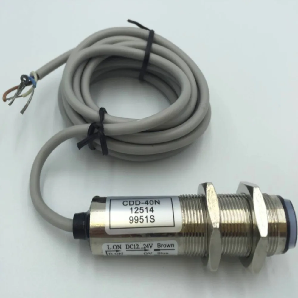 CDD 40N DC 12V 24V 40mA 4 проводной тип NPN NO + NC 40 мм детектор Цилиндрический индуктивный