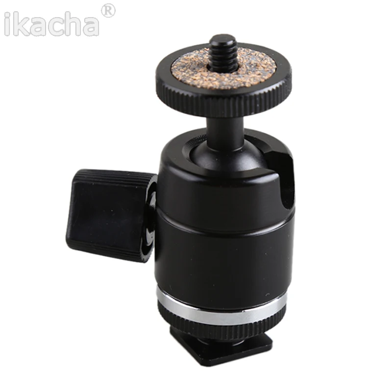 

Mini 1/4 Hot Shoe Adapter Cradle Ball Head with Lock for Camera Tripod LED Light Flash Bracket Holder Mount