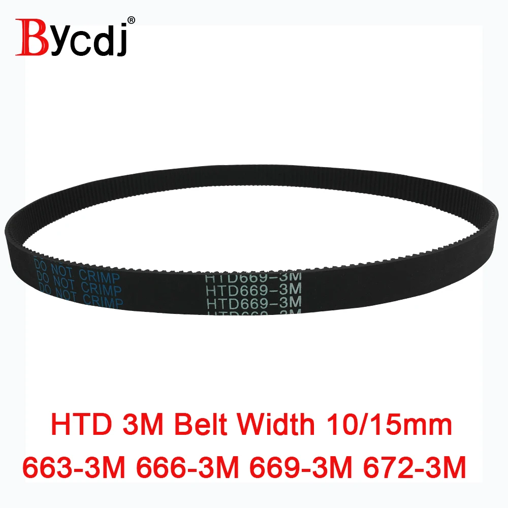 

Arc HTD 3M Timing belt C=663 666 669 672 width 10/15mm Teeth221 222 223 224 HTD3M synchronous pulle663-3M 666-3M 669-3M 672-3M