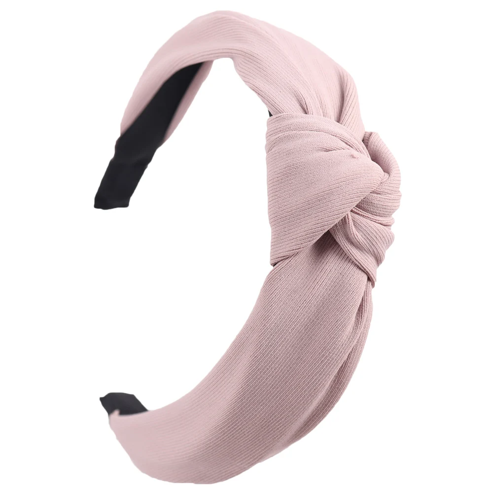 Твердая мягкая завязанная повязка на голову женская хлопковая широкая повязка для волос для женщин обруч для волос с бантиком модные аксессуары для волос Головные уборы - Цвет: 434