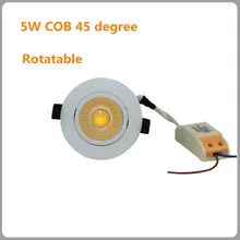 50 шт./лот 5 Вт светодиодный светильник 3 дюймов COB светильник угол поворота AC110V-240V 2 года гарантии DHL