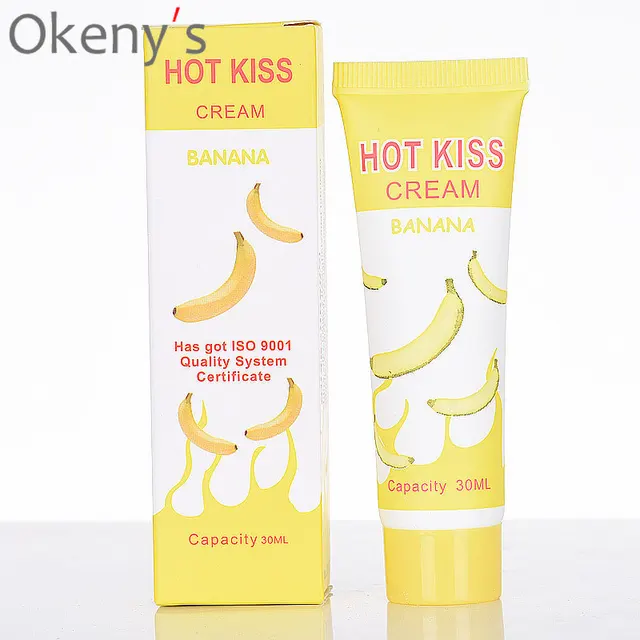 HOT KISS Lubricant Banana Cream Strawberry Cream Sex Lube Body Massage Oil Lubricant for Anal