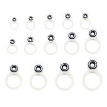 Силиконовое направляющее кольцо для лески 14 шт. рыболовное удилище проволочное кольцо разного размера 1-14 рыболовные аксессуары