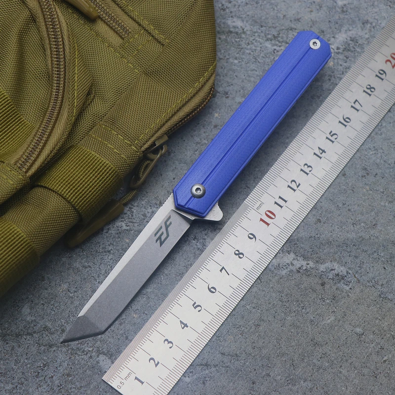 Складной нож EF65 с шариковым подшипником D2 blade G10 Ручка для кемпинга на открытом