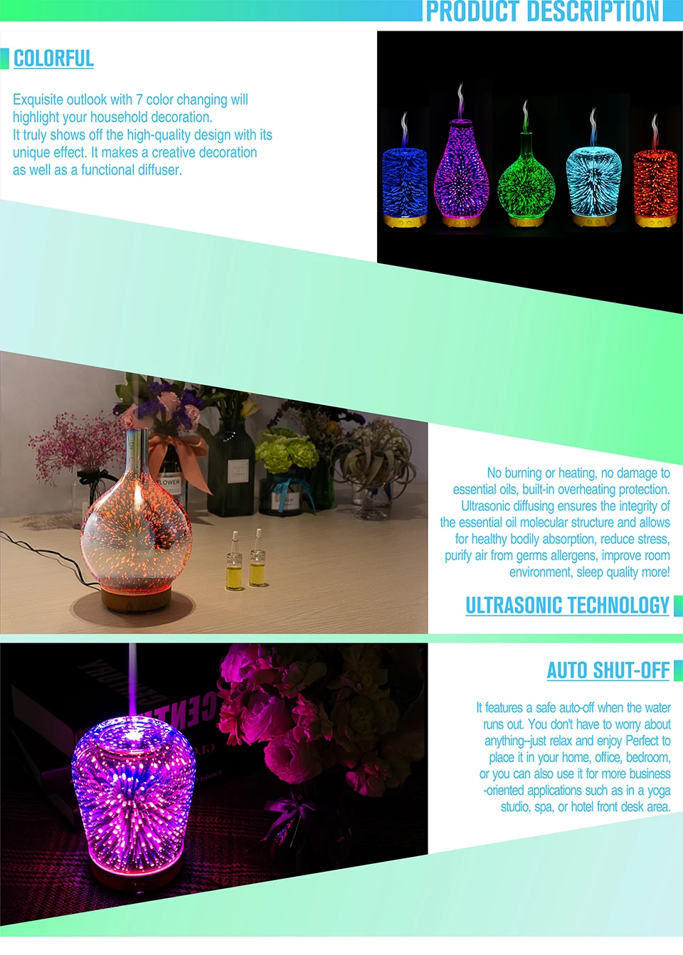 Emissor de Luz Mudando a Lâmpada Luz do Feriado Luz da Noite da Lâmpada da Fragrância do Óleo Diodo Decorativo Colorido 85-265 v Umidificador Essencial 3d ac 5 Diodo emissor de luz luz do feriado
