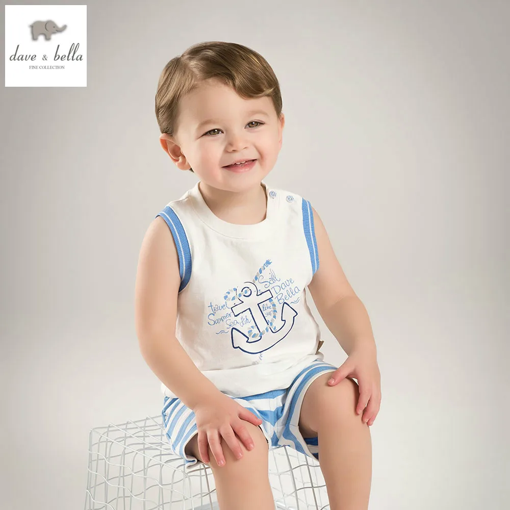 

DB5081 dave bella summer baby boys clothing set kid toddle sets childs infant clothes children set baby costumes child cool suit