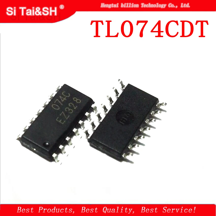10PCS TL074CDT SOP8 TL074 SOP TL074C SMD 074C TL074CDR SOP-8 New and Original IC