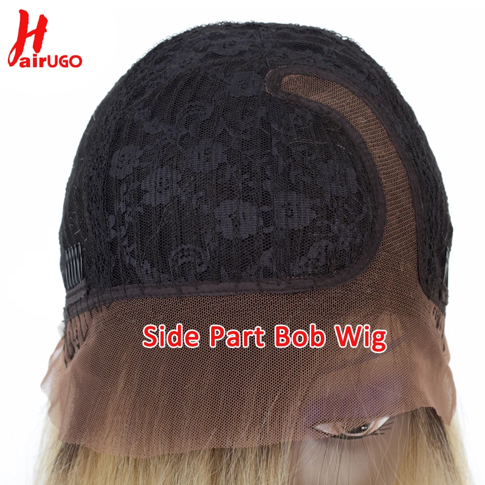 1B/613 pelucas de cabello humano Frontal de encaje corto Ombre pelo humano Rubio peluca Frontal Peluca de pelo brasileño Bob para las mujeres negras