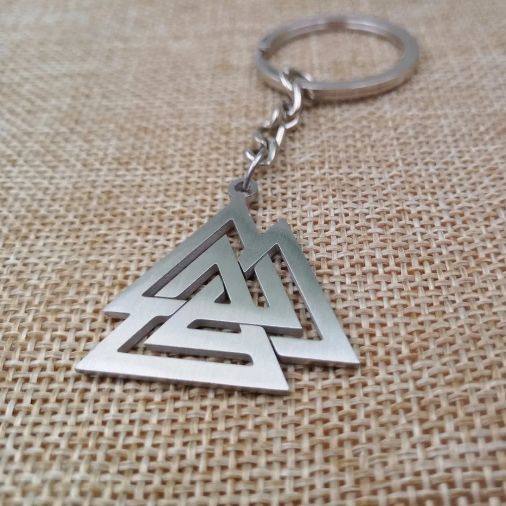 : SanLan нержавеющая сталь Норвегия Valknut брелок Одина символ Для мужчин Viking