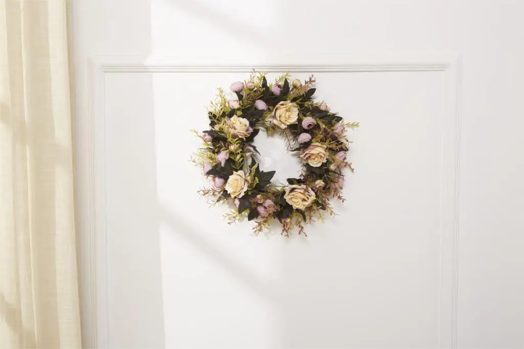Искусственный Пион Роза Венок Дверь Перемычка цветок Свадьба Рождество украшение двери зеркало цветы букет с поддельным листом