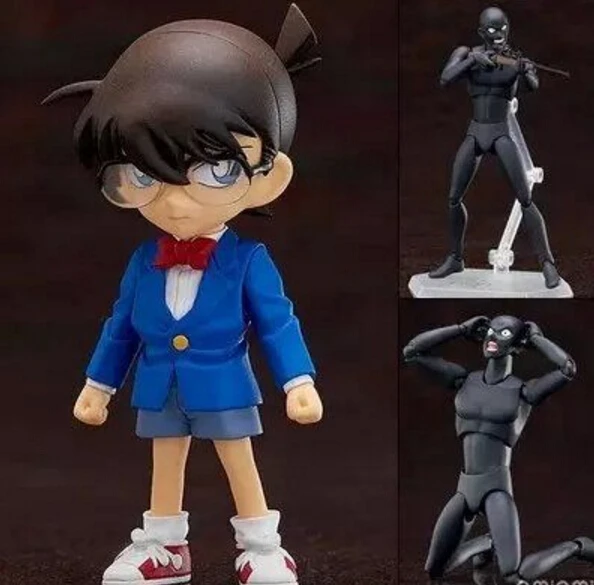 Detective Conan Action Figures Nendoroid Figma Collectible Model Toys Japanese Anime Figures Detective Conan With Criminal anime cartoon detective conan figfix sp 001 figma sp 058 pvc action figure collectible model toy 14cm