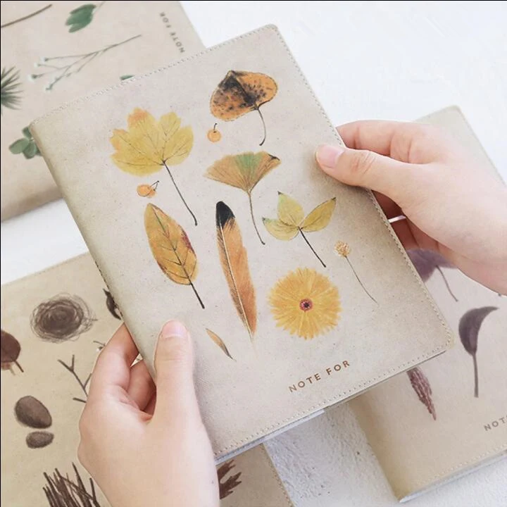 

Natural Beauty" Any Year DIY Weekly Planner Vintage Notebook Big Size Study Diary Faux Leather