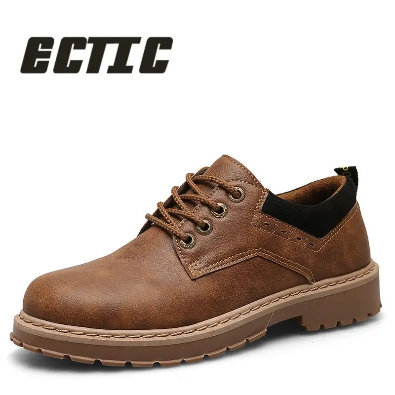 preço ECTIC 2018 Nova Moda jovem sapatos oxfords Confortáveis sola de borracha Anti skid sapatos calçados casuais dos homens sapatos de couro de Condução AA 022