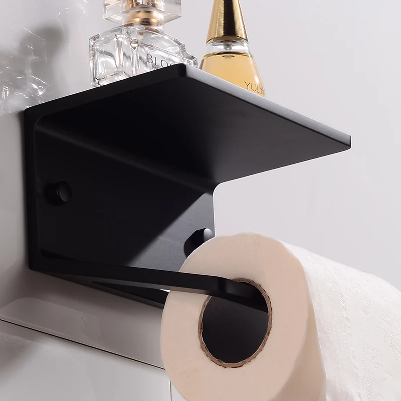 Держатель для туалетной бумаги с полкой креативный держатель алюминиевый