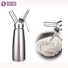 Hohe qualität 500 ml durable edelstahl n2o creme whippers metall schlagsahne dispenser siphon dessert tools gute verpackung