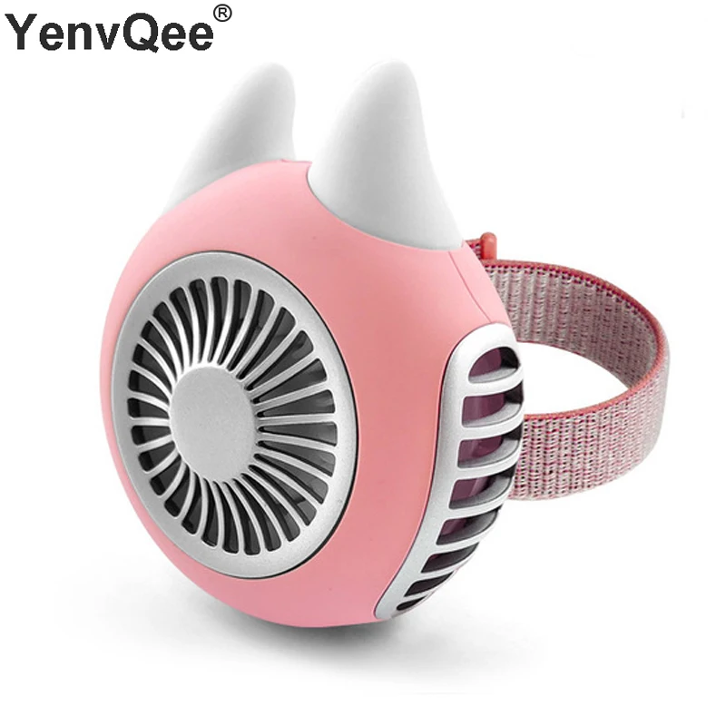 Mini Handheld Fan  USB Rechargeable Portable Ventilator Watch Fan Desktop Cooling Air Cooler Fan For Outdoor Travel Office Home