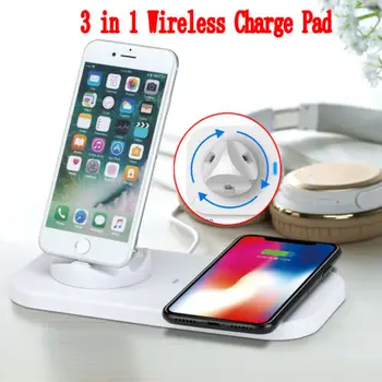

USB C 3-in-1 Type-C Wireless Charger Dock Charging Desktop Station For iPhone XS