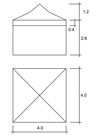 Цифровая печать 40x40x2,0 мм Профессиональный Алюминий 4 м x 4 м легкий тент для вечеринок/Палатка/беседка/шатер/тент