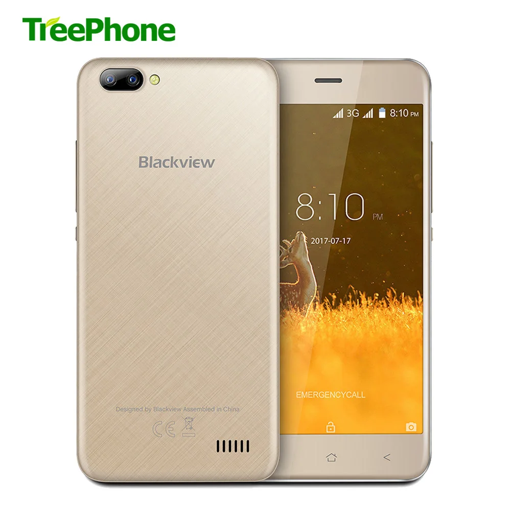Оригинал Blackview A7 мобильный телефон 3G MTK6580 четырехъядерный 5 0 дюймов ips HD 1 ГБ