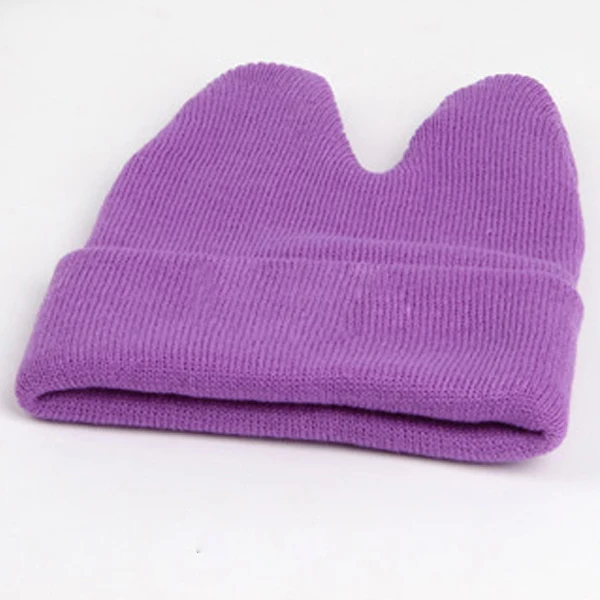 

Retail Wholesale Factory Price! Lovely Baby Kids Ox Horn Knitted Wool Hats Winter Boys Girls Warm Beanie Caps