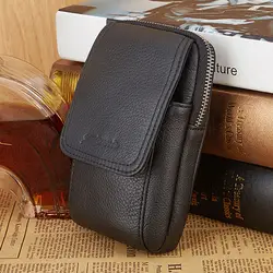 Для мужчин Натуральная кожа мобильный чехол для телефона карман кошелек сигареты хип пояс бум Фанни Талия сумка многоцелевой модные Pack
