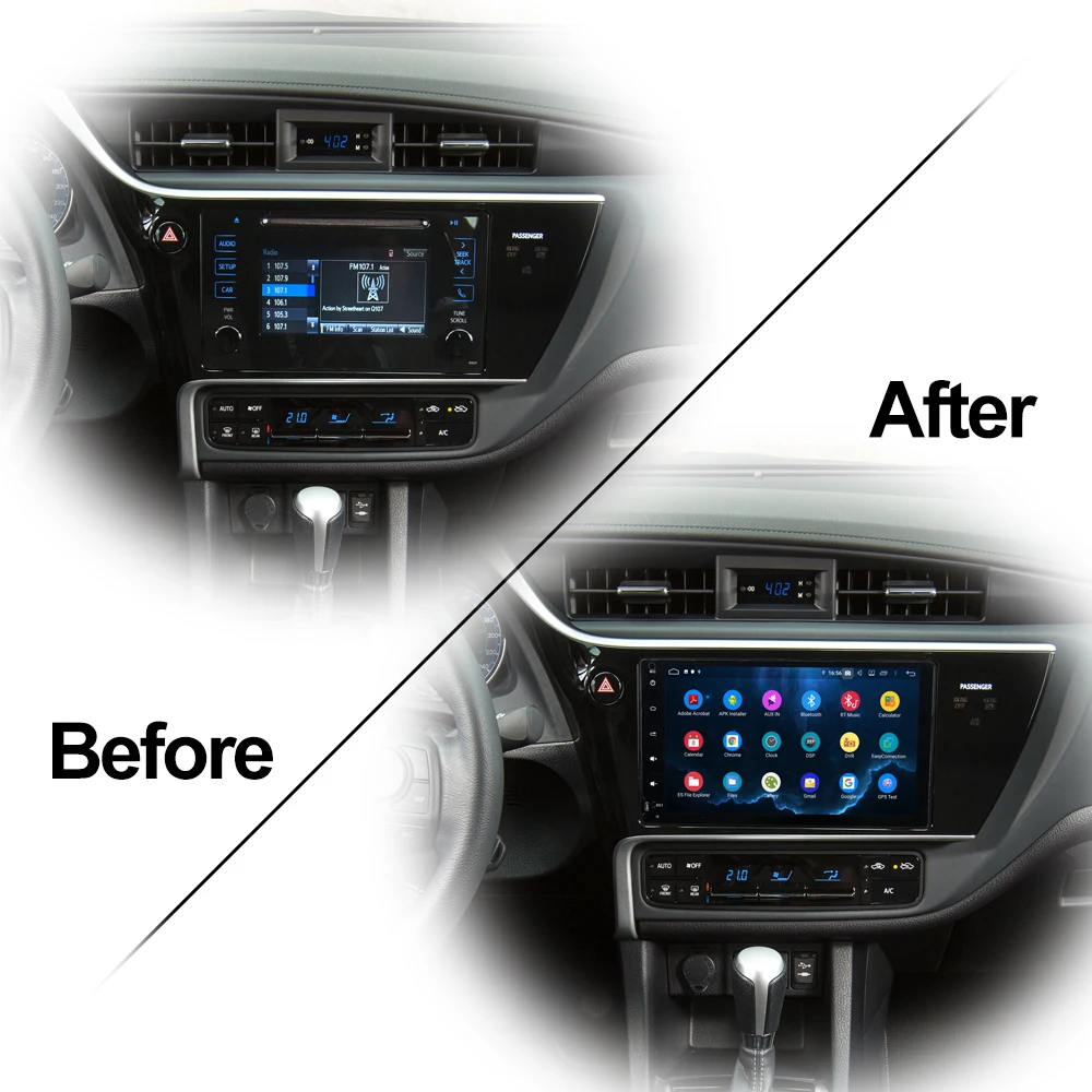 Top Owtosin Car Radio Multimedia Video Player Navigation GPS Android 9.0 For Toyota Corolla 2017 2018 2019 Car 4GB RAM 3