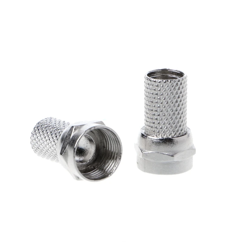 

10 Pcs 75-5 F Connector Screw On Type For RG6 Satellite TV Antenna Coax Cable Twist-on WF4458037