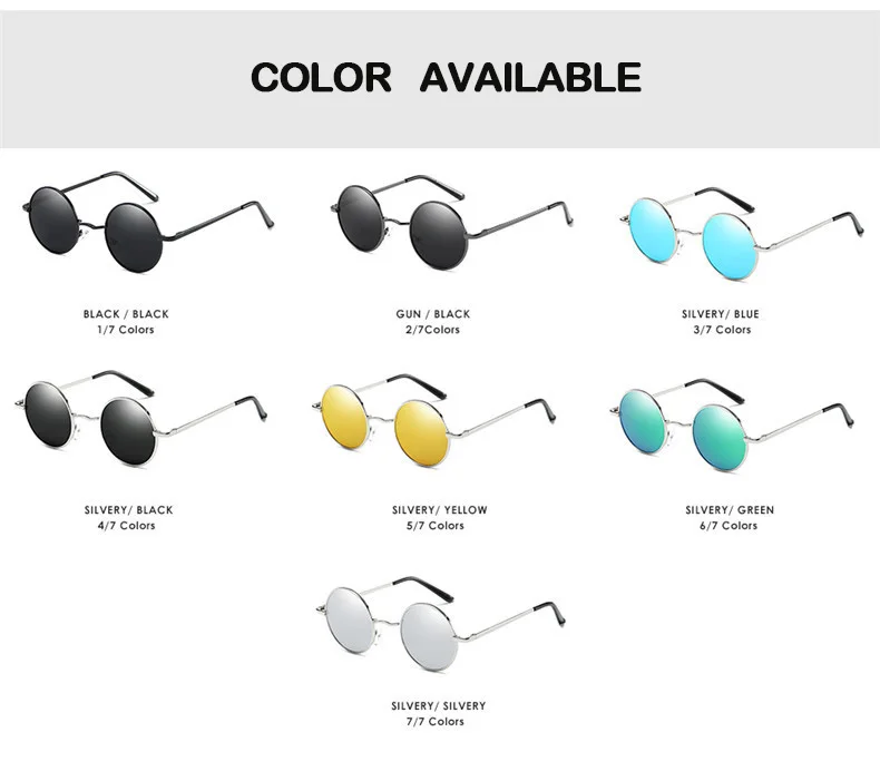 Ретро стимпанк готический samll круглые поляризованные солнцезащитные очки для мужчин и женщин UV400 поляризованные металлические рамки солнцезащитные очки зеркальные gafas de sol