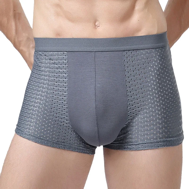 

NIBESSER Summer Men's Underwear Gentle Flexible Super-elastic Boxer Soft Breathable Male's Underpants Men's Boxer Plus Size 4XL